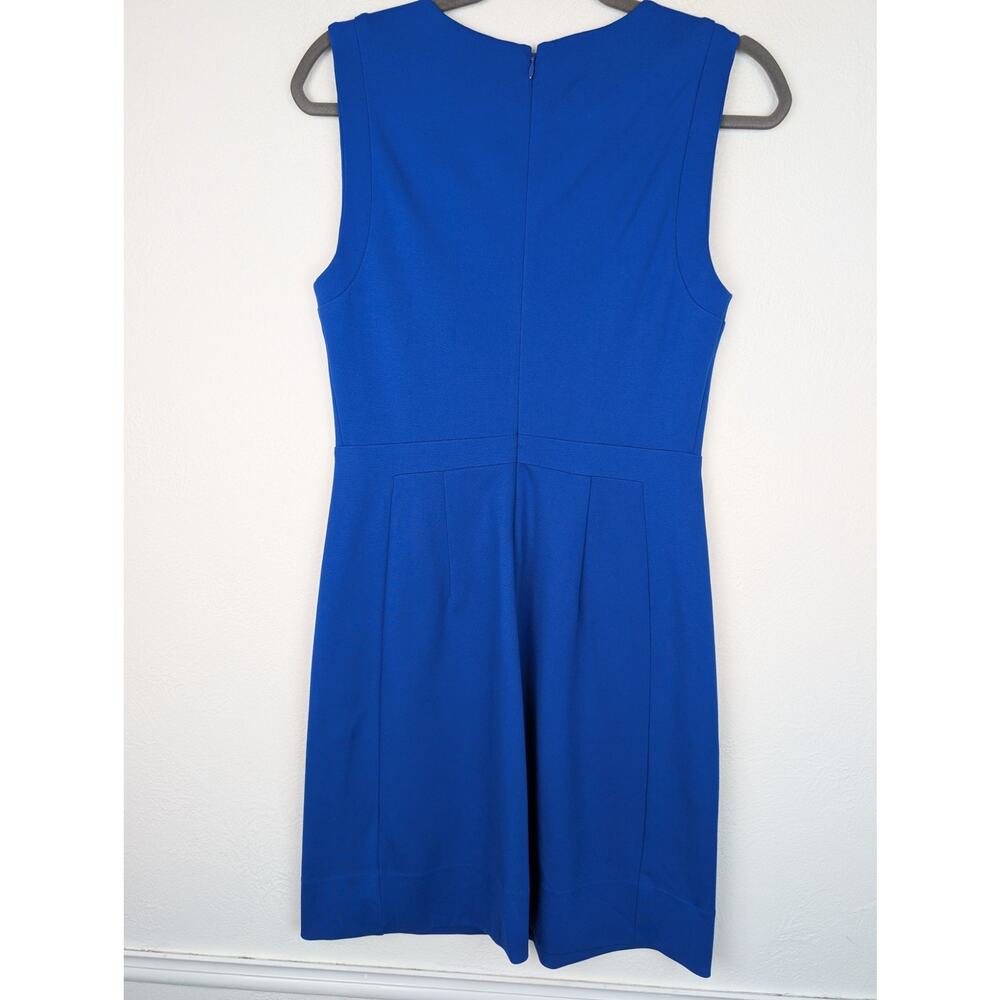 Diane Von Furstenberg Sheath Dress Career Office Classic Designer Blue Size 6 - Picture 4 of 10